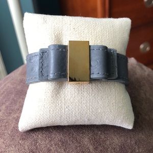 Kate Spade leather and gold bracelet